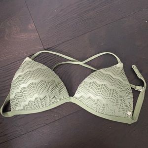 Olive green M Billabong bikini top.